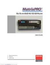 Barco MatrixPRO User Manual