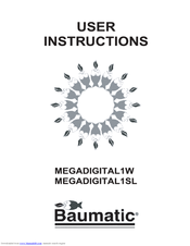 Baumatic MEGADIGITAL1W User Instructions