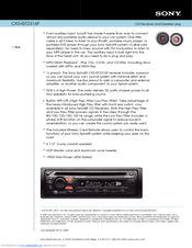 Sony Xplod CXS-GT2316F Brochure