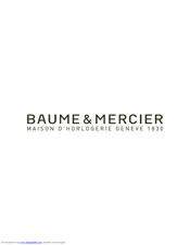 Baume And Mercier Classima Executives 8733 User Manual