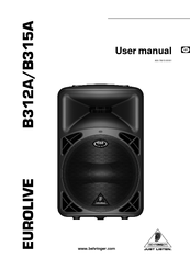 Behringer Eurolive B312A User Manual