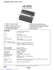 Sony XM-1002-HX Marketing Specifications Specification Sheet