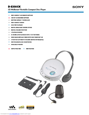 Sony Walkman D-E356CK Specifications