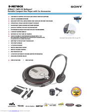 Sony D-NE718CK ATRAC  Guide Specifications