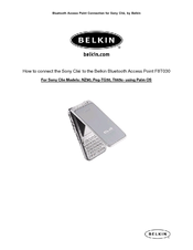 Belkin F8T030 - Bluetooth Access Point Connection Manual
