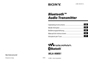 Sony Walkman WLA-NWB1 Operating Instructions Manual