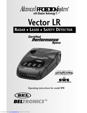 Beltronics Vector LR Operating Instructions Manual