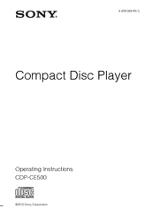 Sony CDP-CE500 Manuals | ManualsLib