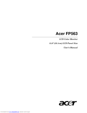 Acer FP563 User Manual