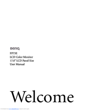 Benq FP73E User Manual
