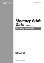 Sony PEG-N610C Memory Stick Gate v2.1 Operating Instructions Manual