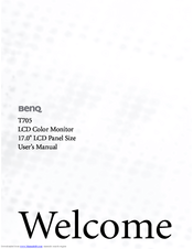 Benq T705 User Manual