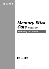 Sony Clie Memory Stick Gate 2.0 Operating Instructions Manual