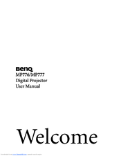 Benq MP777 User Manual