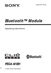 Sony Clie Gear PEGA-MSB1 Operating Instructions Manual