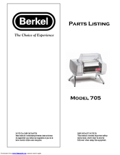 Berkel 705 Parts List