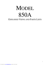 Berkel 850A Parts List