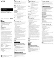 Sony Vaio VGP-PRT1 Operating Instructions