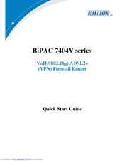 Billion BiPAC 7404VGP Quick Start Manual