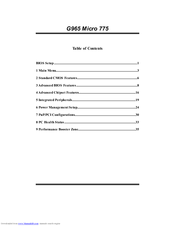 Biostar G965 MICRO 775 Bios Setup Manual