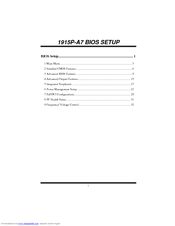 Biostar 1915P-A7 Bios Setup Manual