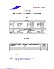 Biostar P4 TGV-R Test Report