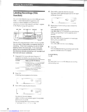 Sony MDS-JA3ES Operating Instructions addendum Page 26 and 27 Operating Instructions