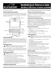 Blackberry 6200 Series Quick Reference Manual