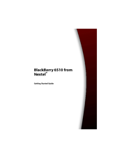Blackberry Nextel 6510 Getting Started Manual