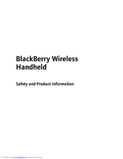 Blackberry RAL10IN Safety And Product Information