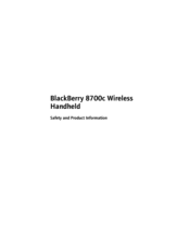 Blackberry RAT40GW Safety And Product Information