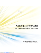 Blackberry Pearl Flip 8230 Getting Started Manual
