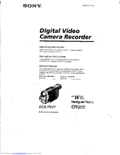 Sony Handycam Vision DCR-TRV7 Operating Instructions Manual