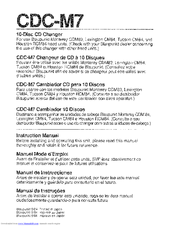 Blaupunkt CDC M7 Instruction Manual