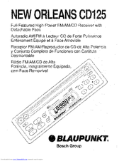 Blaupunkt New Orleans CD125 Owner's Record