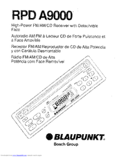 Blaupunkt RPD A9000 Owner's Record