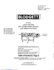 Blodgett BE2136 DOUBLE Replacement Parts Manual