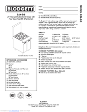 Blodgett B24C-BB Specifications