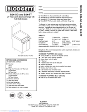 Blodgett B24C-GG Specifications