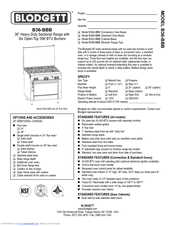 Blodgett B36-BBB Specifications