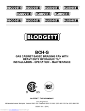 Blodgett BCH-40G Installation Operation & Maintenance