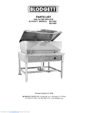 Blodgett BLP-30G Parts List