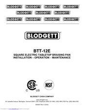 Blodgett BTT-12E Installation Operation & Maintenance