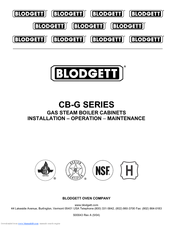 Blodgett CB36-140G Installation Operation & Maintenance