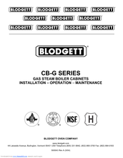 Blodgett CB24-140G Installation Operation & Maintenance
