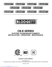 Blodgett CB24-42E Installation Operation & Maintenance