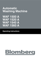 Blomberg WAF 1560 A Operating Instructions Manual