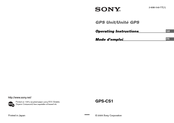 Sony GPS-CS1 Operating Instructions Manual