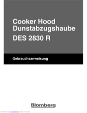 Blomberg DES 2830 R User Manual