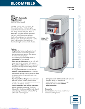 Bloomfield 8773 Specifications